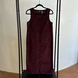 L.L. Bean Rich Burgundy Midi Dress